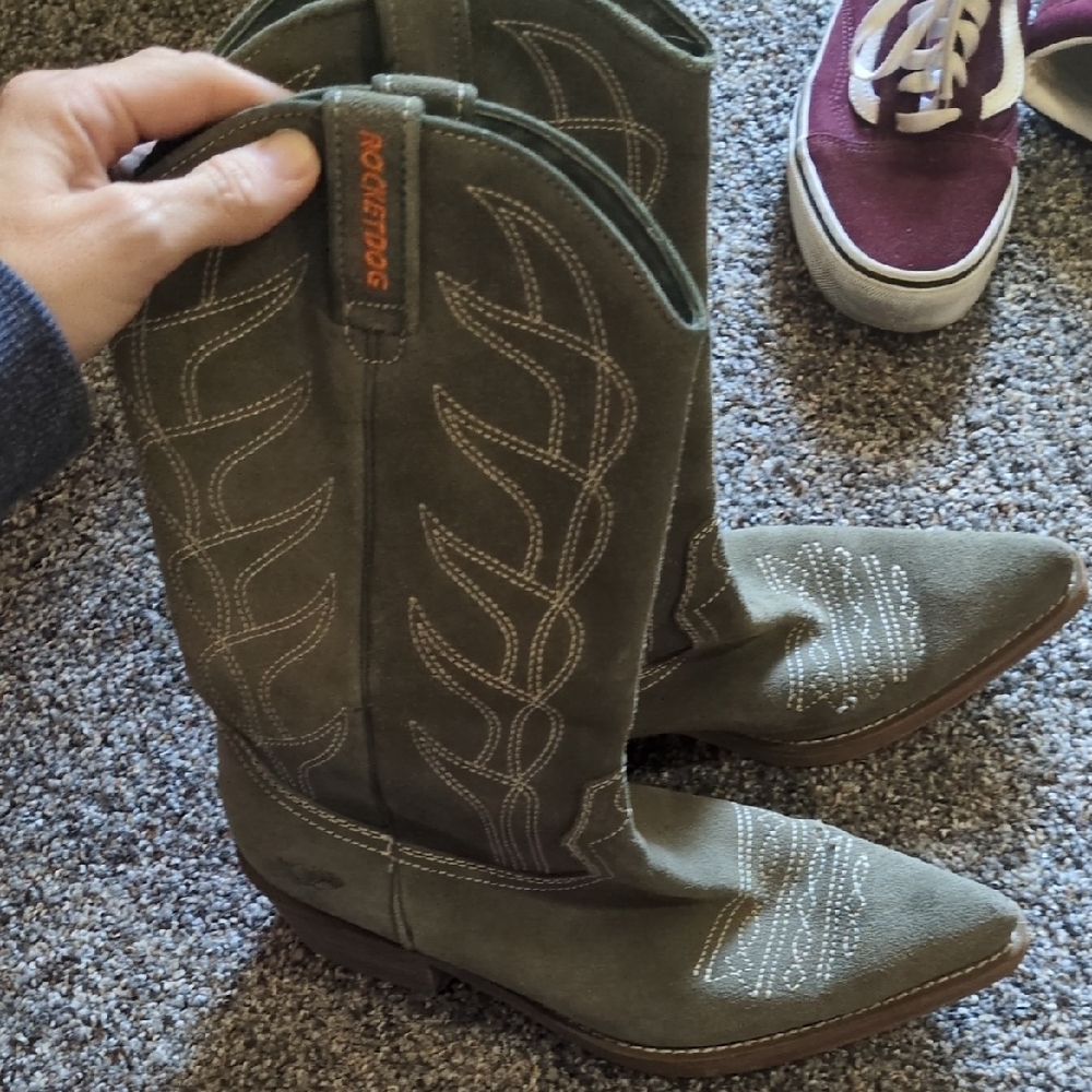 Rocket Dog Olive Western cowboy Boots